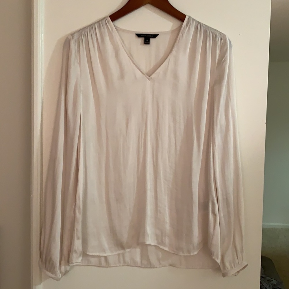 Ivory Banana Republic Blouse